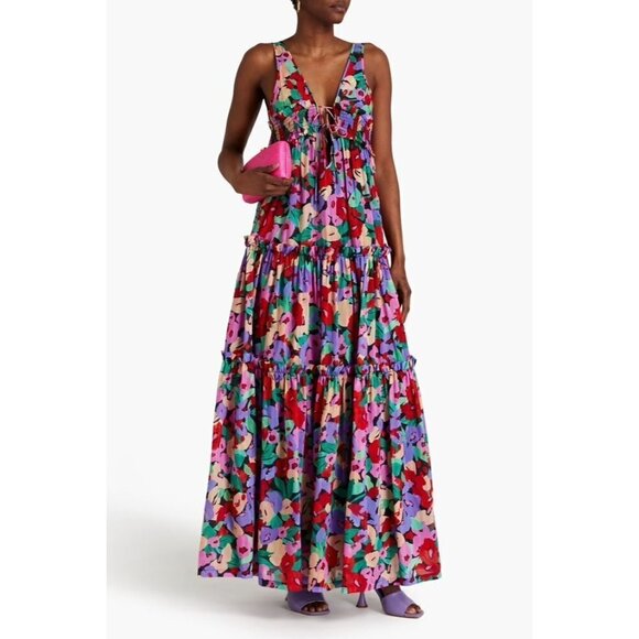Nicholas Myla Maxi Dress in Multicolor 2 Womens Long Floral Gown - Picture 9 of 16
